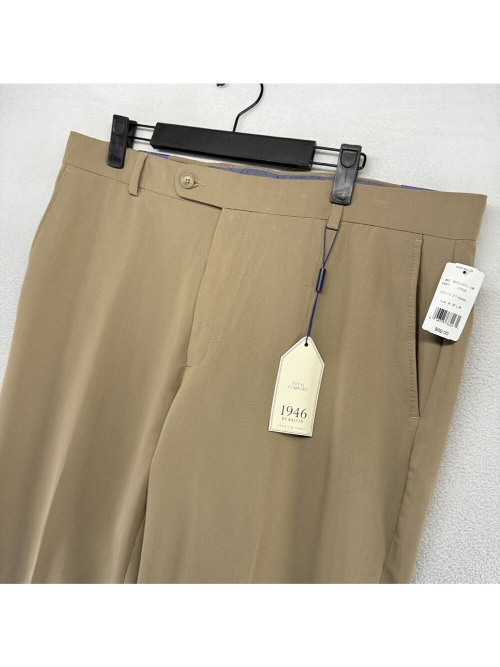1946 Ballin Pants Men's 36x34 Brown Dress Slacks Trousers Comfort Stretch NEW